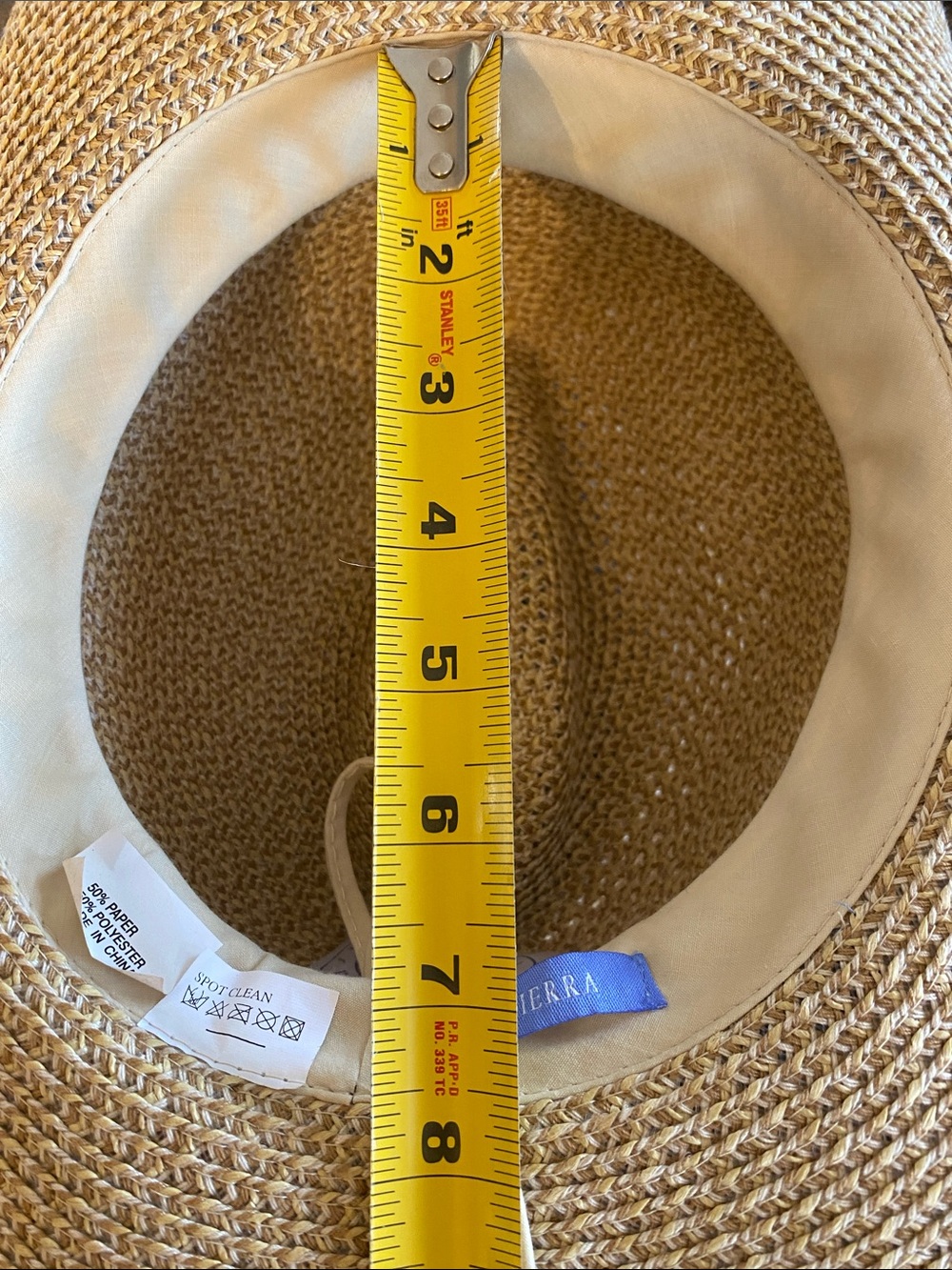 Wallaroo Hat Company Women’s Sierra Raffia Straw Sun Hat, Wide Brim - Picture 8 of 8